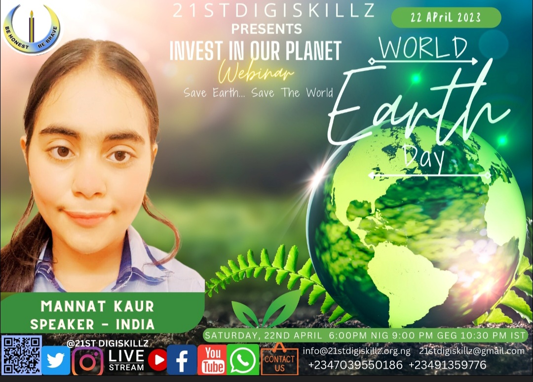 STUDENT’S TALK ON EARTH DAY AT INTERNATIONAL PLATFORM